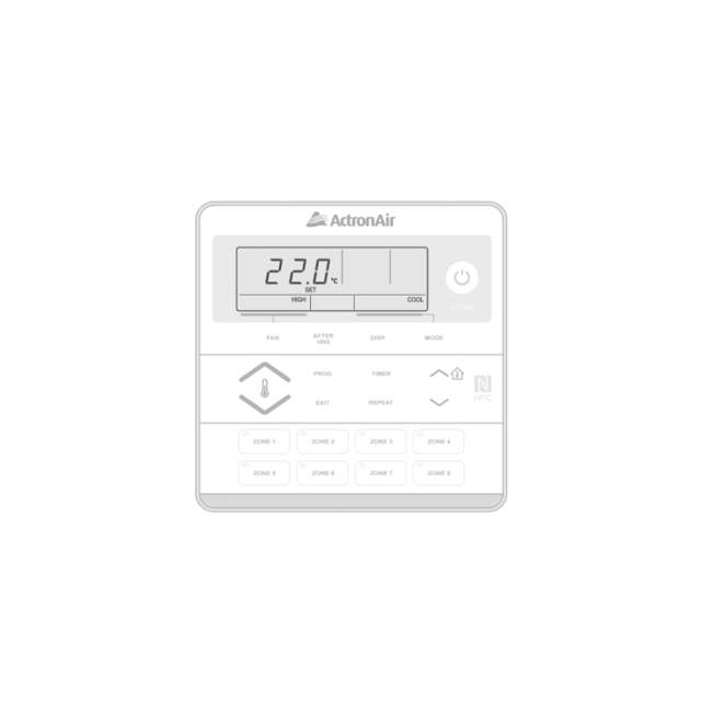 7 Day Wall Controller (Grey) -8 Zone