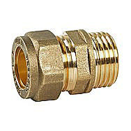 1/2'' Male - 1/2'' Copper Comp Union 15mm