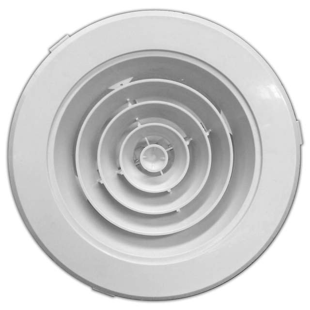 200mm Down Vent Diffuser Gloss