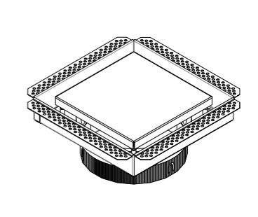 200.200 Flush Celing Diffuser Trowel In Frame