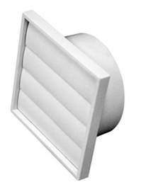 ExhGravityVent Suit 100mm Duct Louvre Face155mm SQ