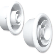 200mm Jet Diffuser Aluminium White 