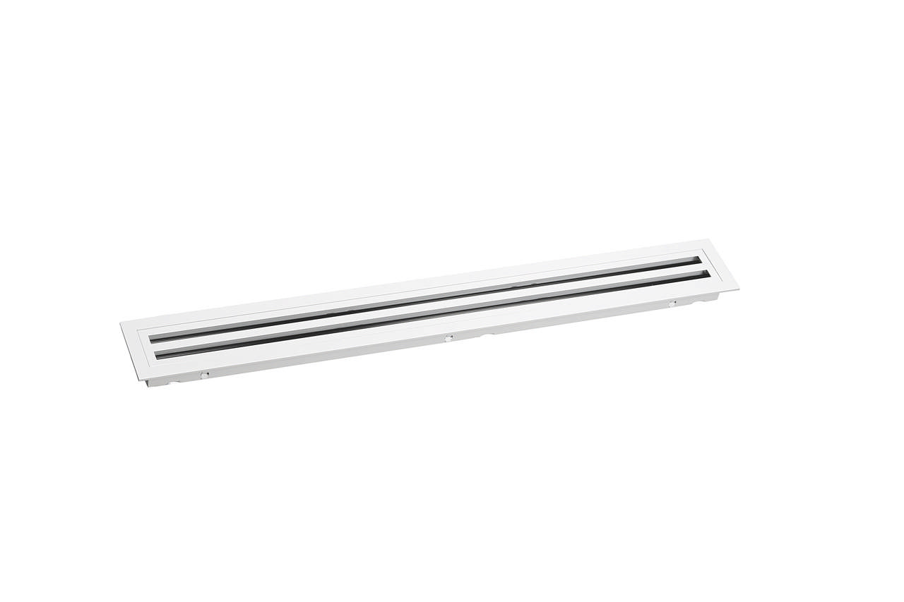 2-Slot Linear Diffuser Removable Core White