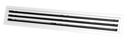 3-Slot Linear Diffuser Removable Core White 