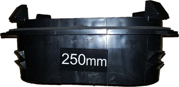 LOW PROFILE CLIP-IN SPIGOT FOR DUCTBOARD - 250 dia