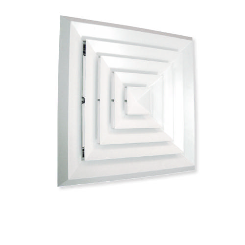 225.225 Bevel Edge 4Way Fixed Diffuser Metal White