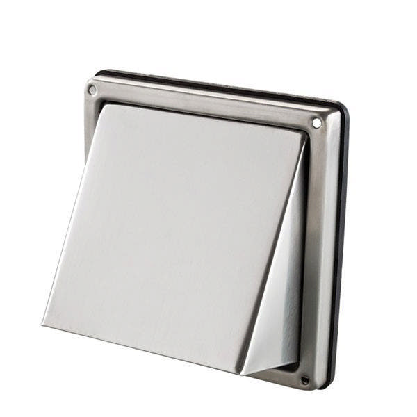 Exhaust Vent Sq Suit 125mm c/w Vermin Mesh S/Steel