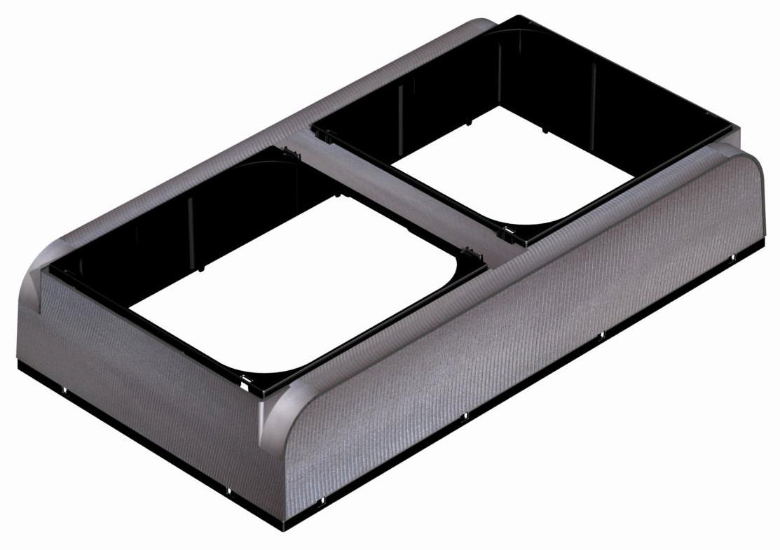 FASTCLIP R/A BOX 900 x 500 DOUBLE SPIGOT INS