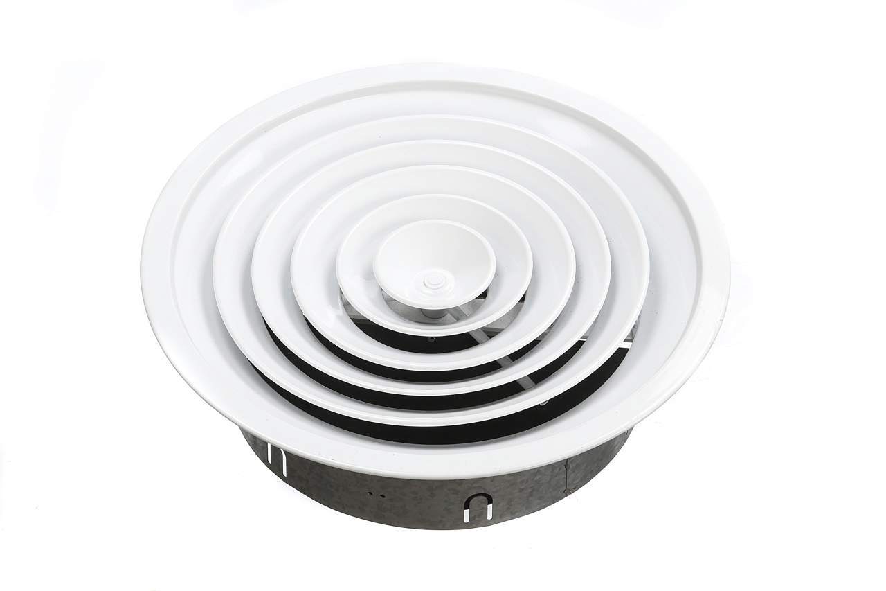 250mm Neck Round Diffuser B/D And M/Clips
